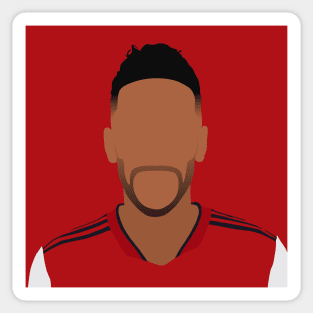 Pierre-Emerick Aubameyang Minimalistic Face Art Sticker